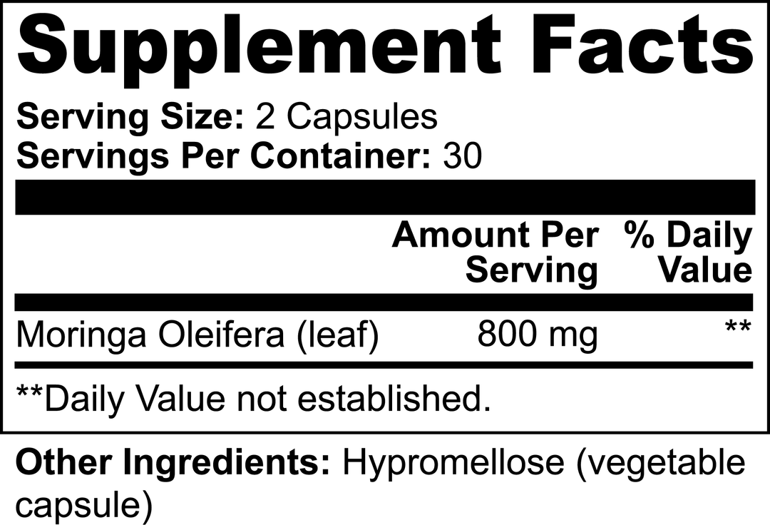 Vital Moringa Pure -  Immune Support, Natural Energy, Antioxidants & Essential Nutrients - Made in USA